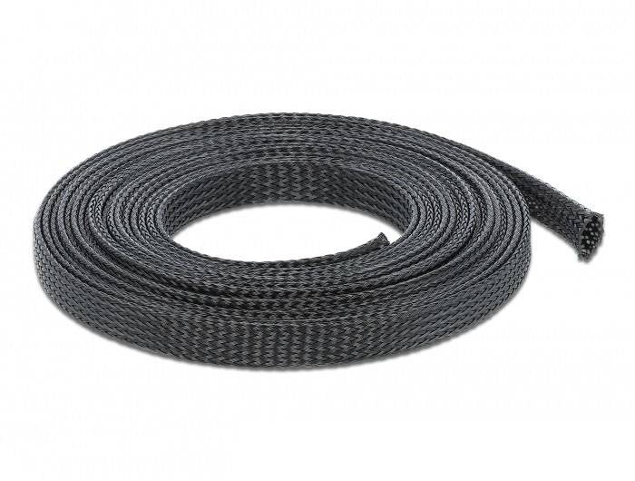Delock 18902 18902 Geflechtschlauch Schwarz Polyester 10 m 8 bis 24 mm 1 St.-1