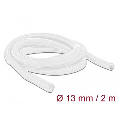 Delock 20698 20698 Geflechtschlauch Weiß Polyester 2 m 14 mm (max) 1 St.-0