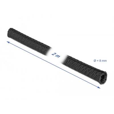 Delock Kabel-Bündelschlauch Polyester Schwarz (Ø x L) 8 mm x 2 m 1 St. 19170-2