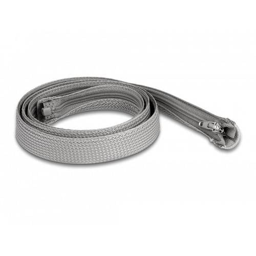 Thumbnail - Delock 20824 20824 Geflechtschlauch Grau Polyester 1 m 15 mm (max) 1 St.
