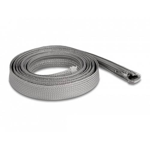 Thumbnail - Delock 20830 20830 Geflechtschlauch Grau Polyester 2 m 15 mm (max) 1 St.