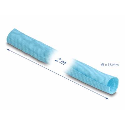 Delock Kabel-Bündelschlauch Polyester Blau (Ø x L) 16 mm x 2 m 1 St. 20877-2