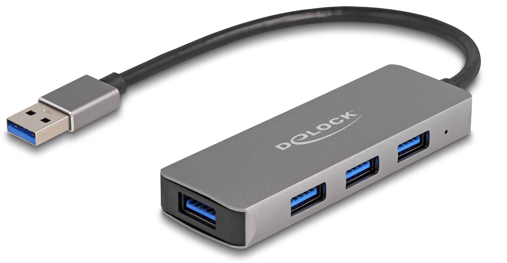 Delock 63171 USB-Hub 4 Port USB-A USB 3.1 Gen1 5 GBit/s Grau 63171-1
