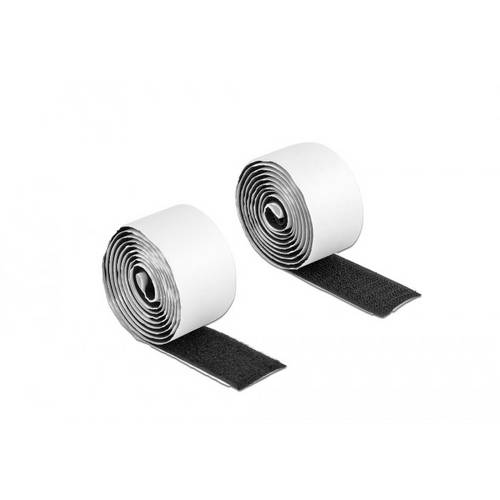 Thumbnail - Delock 19060 Klettband zum Aufkleben (L x B) 1 m x 25 mm Schwarz, Weiß 1 St.