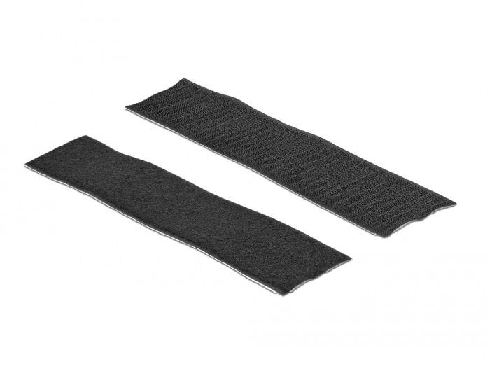 Delock 19073 Klettband zum Aufkleben (L x B) 5 m x 50 mm Schwarz 1 St.-2