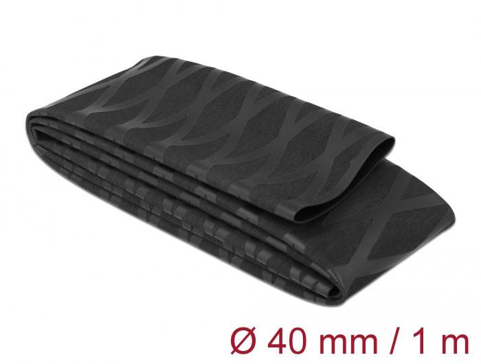 Delock 19602 Schrumpfschlauch Schwarz 40 mm Schrumpfrate:2:1 1 St.-1