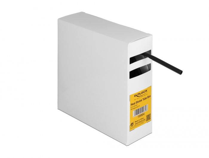 Delock 19964 Krimpkous Zwart 4 mm Krimpverhouding:3:1 1 stuk(s)