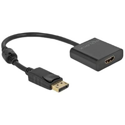 Schwarzer Adapterkabel mit DisplayPort auf HDMI-Anschluss, geeignet für den Anschluss von Geräten mit unterschiedlichen Schnittstellen.