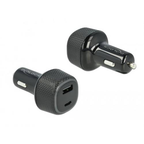 Thumbnail - Delock 64108 USB Ladegerät 63 W 1x USB-C®, 1x USB-A Quick Charge, USB PD Schwarz KFZ, LKW Schnellladegerät