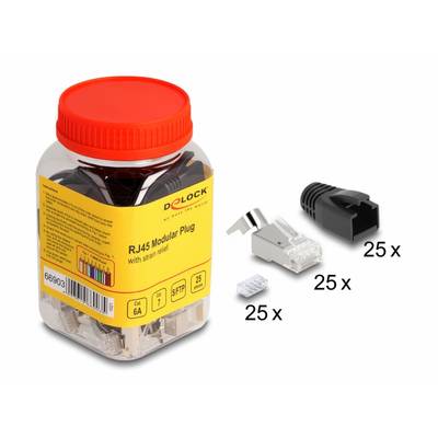 Delock - Netzwerkanschluss - RJ-45 (M) - S/FTP - CAT 6a/7 (Packung mit 25)-2