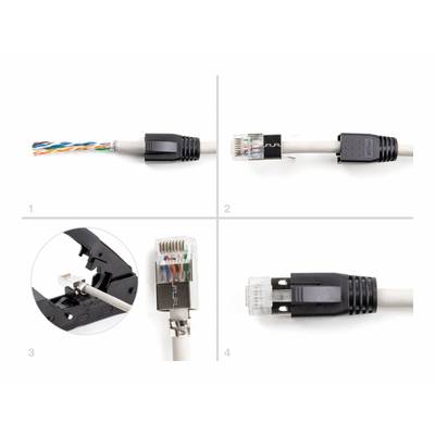 Delock - Netzwerkanschluss - RJ-45 (M) - S/FTP - CAT 6a/7 (Packung mit 25)-4