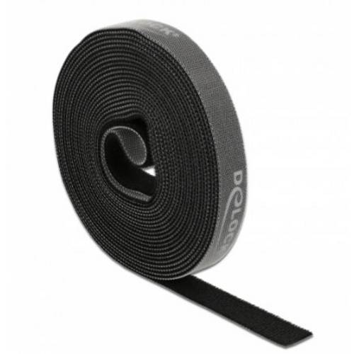 Delock 18384 Klettband (L x B) 15 mm x 15 mm Schwarz 1 St.