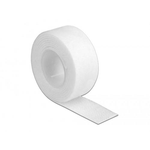 Delock 18379 Klettband (L x B) 1 m x 20 mm Weiß 1 St.