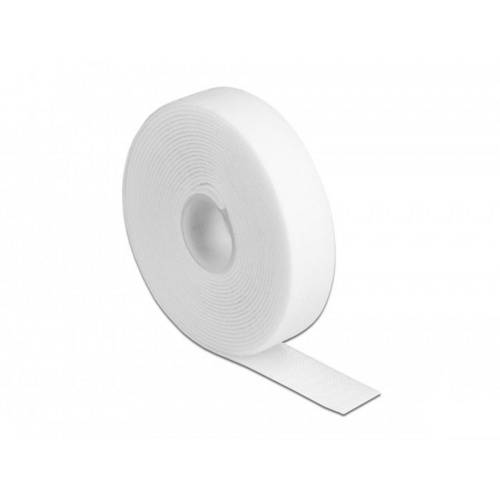 Delock 18380 Klettband (L x B) 3 m x 3000 mm Weiß 1 St.