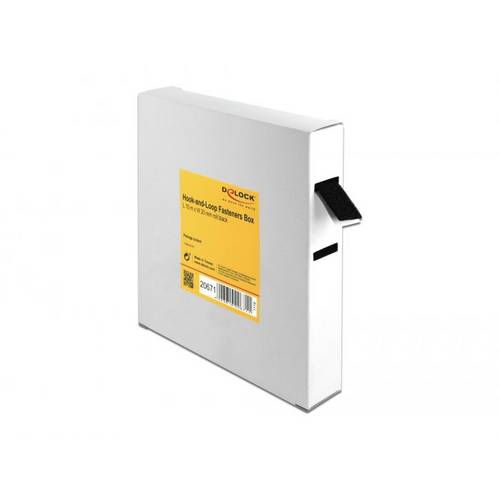 Delock 20671 Klettband (L x B) 10 m x 20 mm Schwarz 1 St.