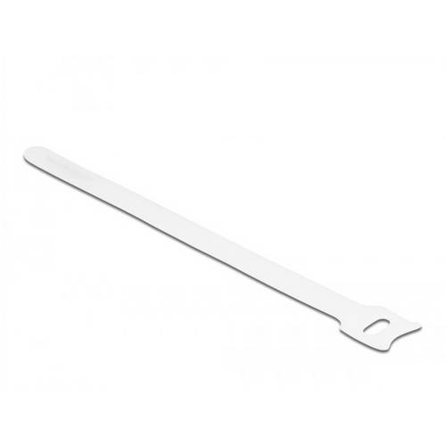Delock Klettkabelbinder (L x B) 200 mm x 12 mm Weiß 10 St.