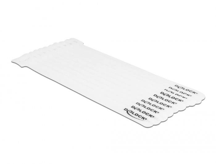 Delock Klettkabelbinder (L x B) 200 mm x 12 mm Weiß 10 St.-3