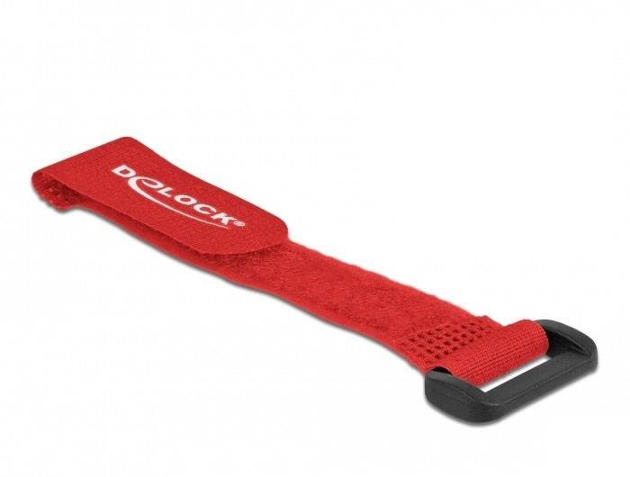 Thumbnail - Delock Klettkabelbinder (L x B) 150 mm x 20 mm Rot 5 St.
