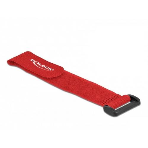 Thumbnail - Delock Klettkabelbinder (L x B) 190 mm x 25 mm Rot 5 St.