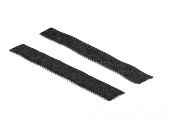 Delock 19072 Klettband zum Aufkleben (L x B) 5 m x 25 mm Schwarz 1 St.-2