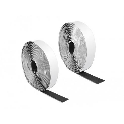Thumbnail - Delock 19081 Klettband zum Aufkleben (L x B) 10 m x 25 mm Schwarz 1 St.