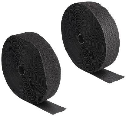 Delock 20854 Klettband zum Aufnähen Haft- und Flauschteil (L x B) 15 m x 50 mm Schwarz 1 St.