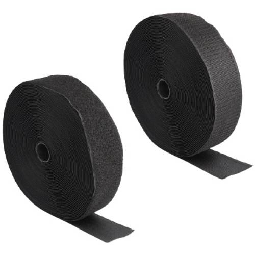 Delock 20854 Klettband zum Aufnähen Haft- und Flauschteil (L x B) 15 m x 50 mm Schwarz 1 St.