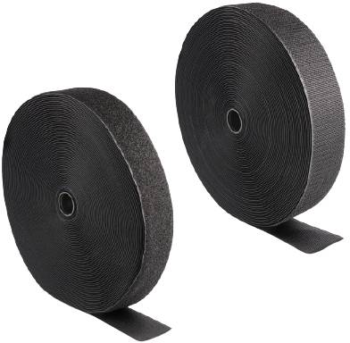 Delock 20856 Klettband zum Aufnähen Haft- und Flauschteil (L x B) 25 m x 50 mm Schwarz 1 St.