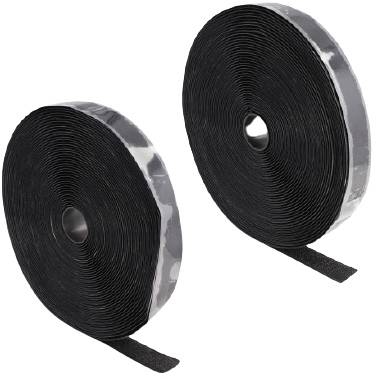 Delock 20857 Klettband zum Aufkleben (L x B) 15 m x 25 mm Schwarz 1 St.