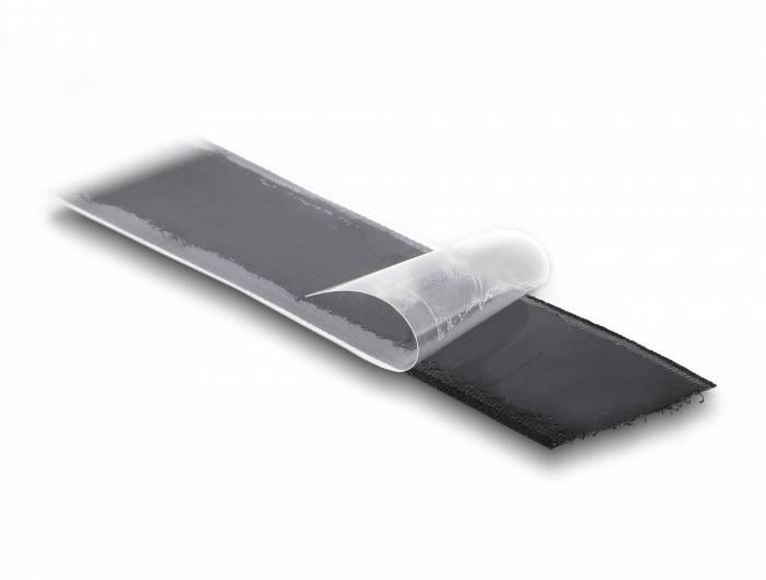 Delock 20857 Klettband zum Aufkleben (L x B) 15 m x 25 mm Schwarz 1 St.-2