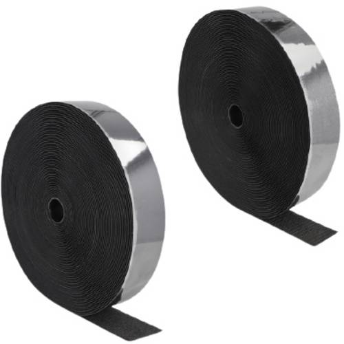 Delock 20862 Klettband zum Aufkleben (L x B) 25 m x 50 mm Schwarz 1 St.