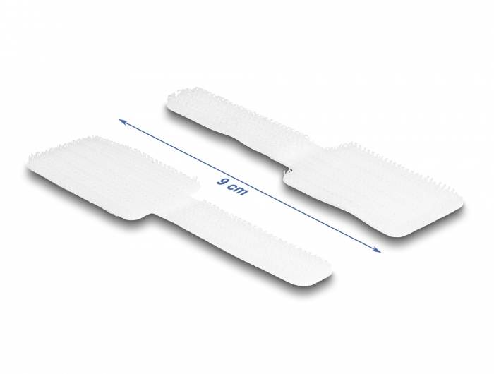 Delock Kabel-Halteclips Polyester Weiß (L x B) 90 mm x 24 mm 10 St. 19587-2