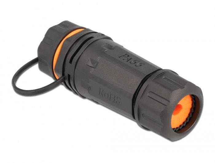 Thumbnail - Delock RJ45 Netzwerk Adapter [1x RJ45-Buchse - 1x RJ45-Buchse] Schwarz, Orange