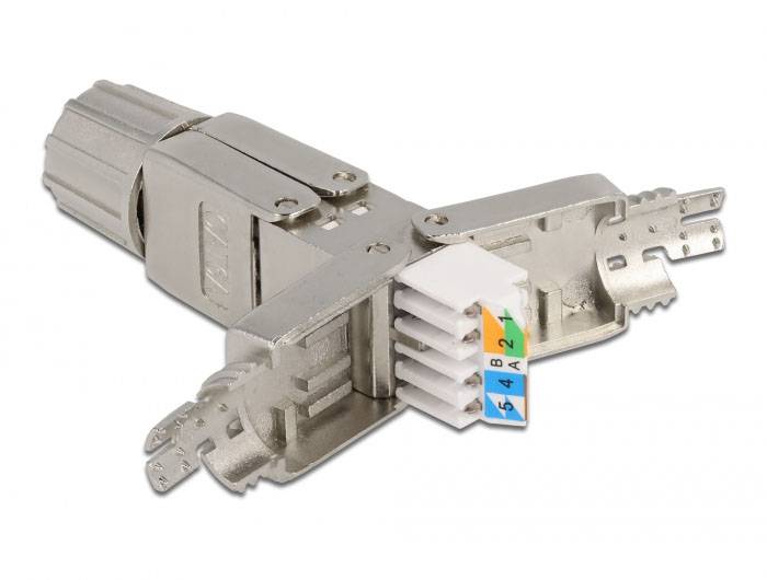 Delock Verbinder Netzwerk Adapter Kabel [1x LSA - 1x LSA] Silber-2