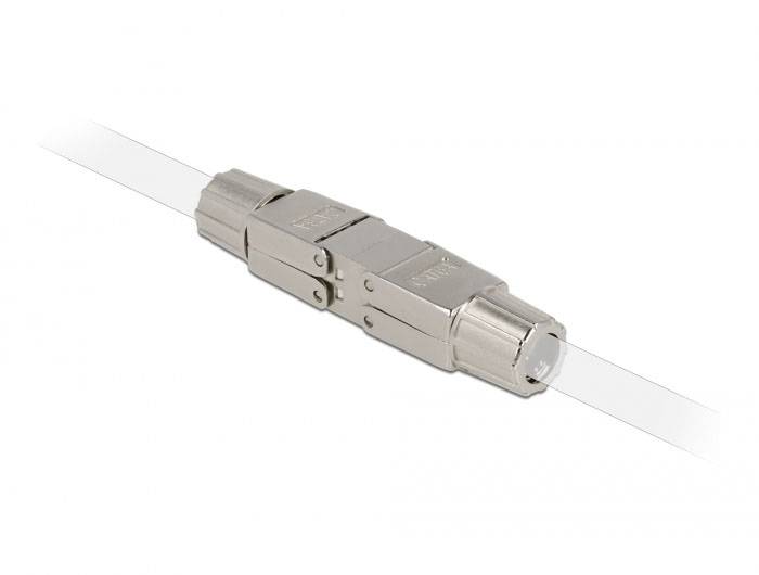 Delock Verbinder Netzwerk Adapter Kabel [1x LSA - 1x LSA] Silber-3