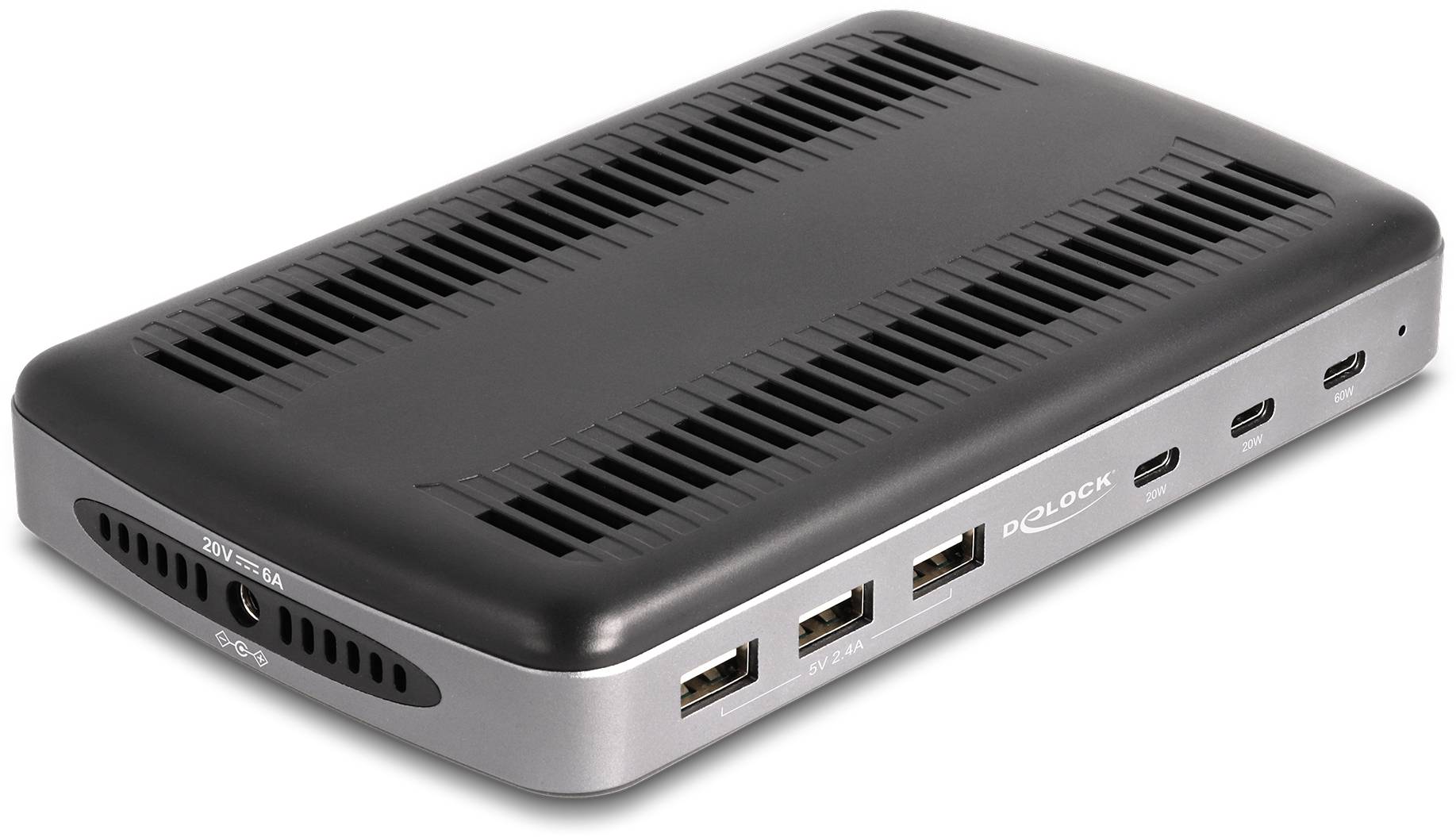 Delock 41461 USB Ladegerät 112 W USB-A, USB-C® USB PD Grau, Schwarz Steckdose USB Power Delivery (USB-PD)-1