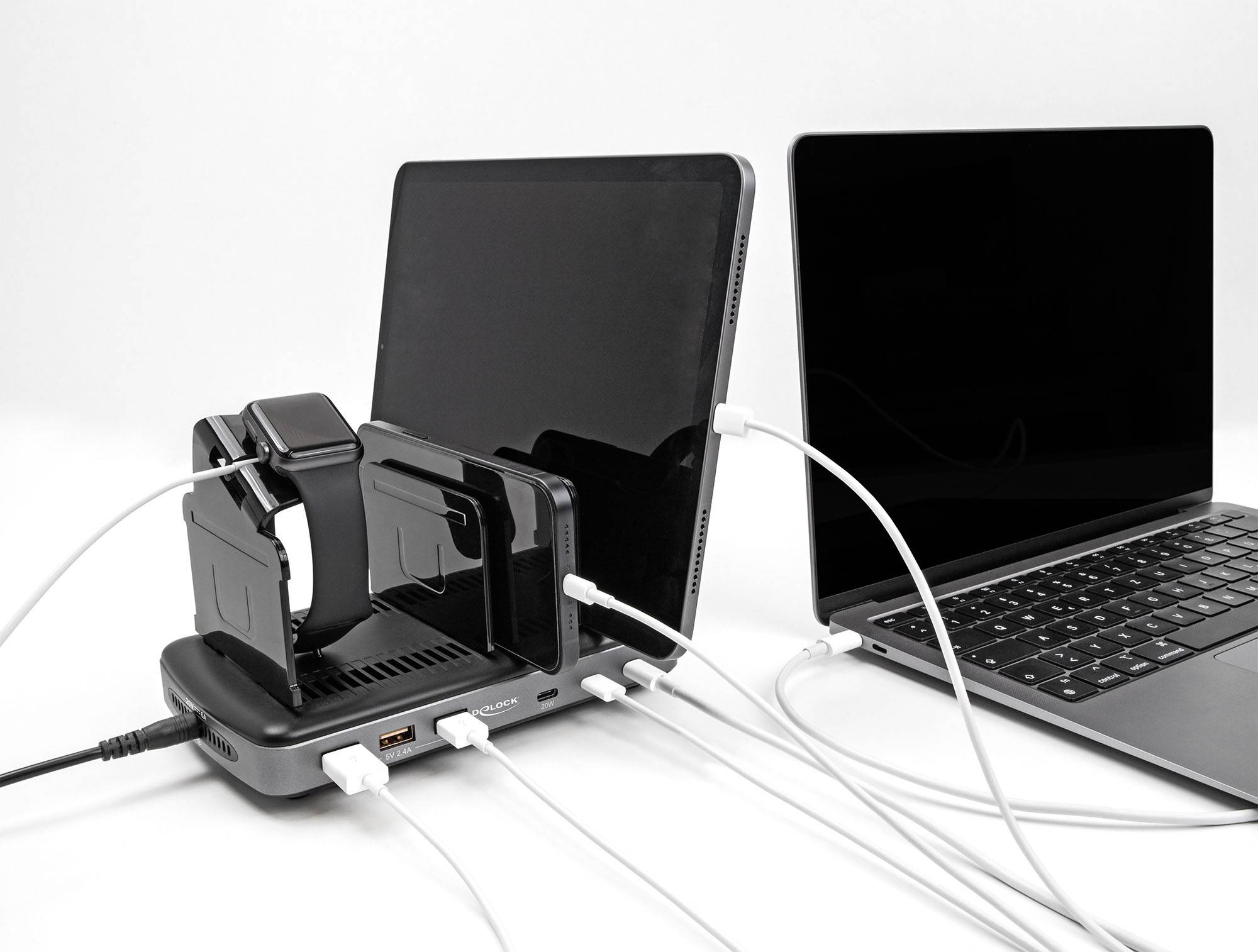 Delock 41461 USB Ladegerät 112 W USB-A, USB-C® USB PD Grau, Schwarz Steckdose USB Power Delivery (USB-PD)-5