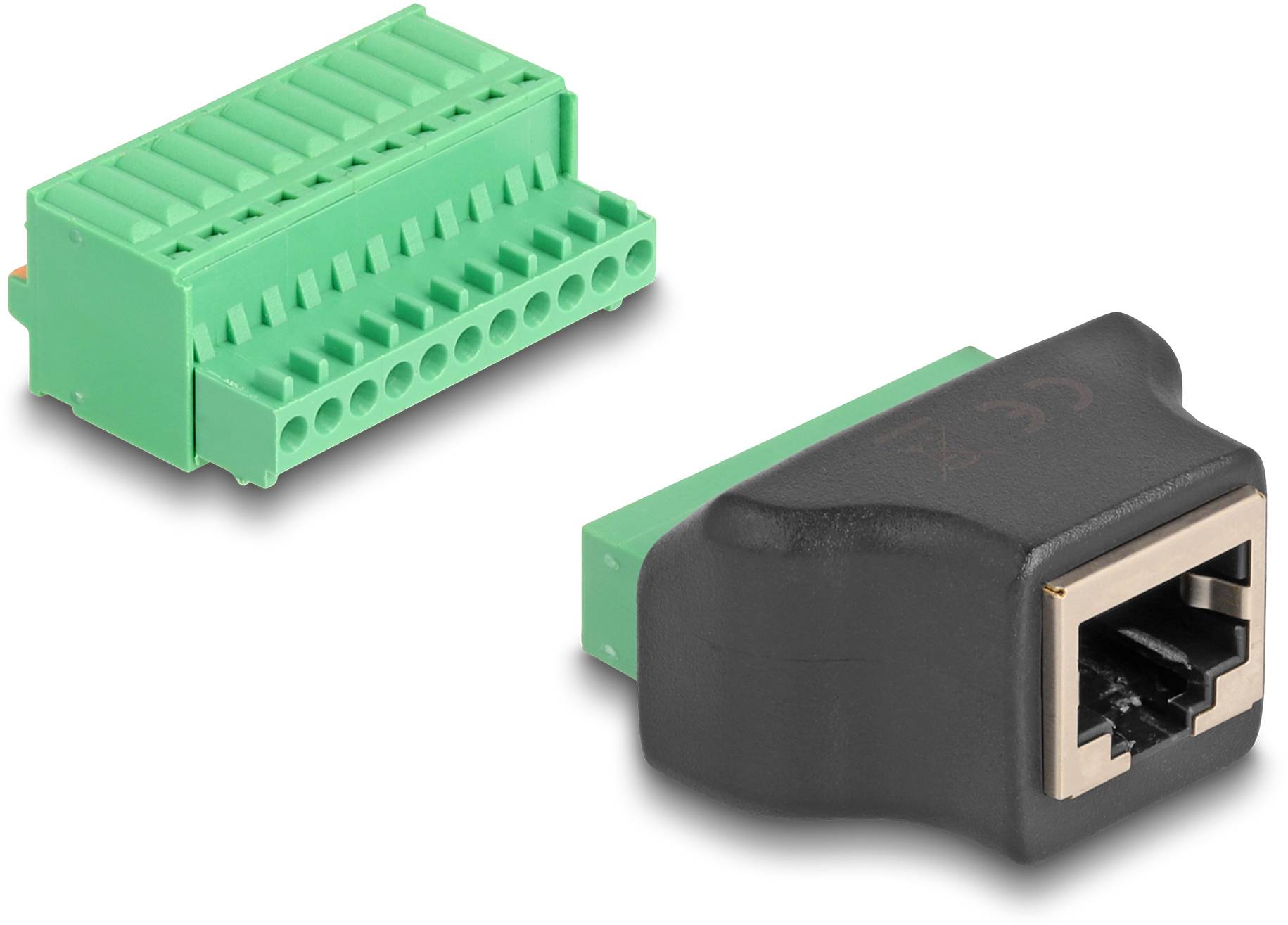 Delock RJ50 Netzwerk Adapter [1x RJ50-Buchse - 1x Buchse] Schwarz, Grün-1