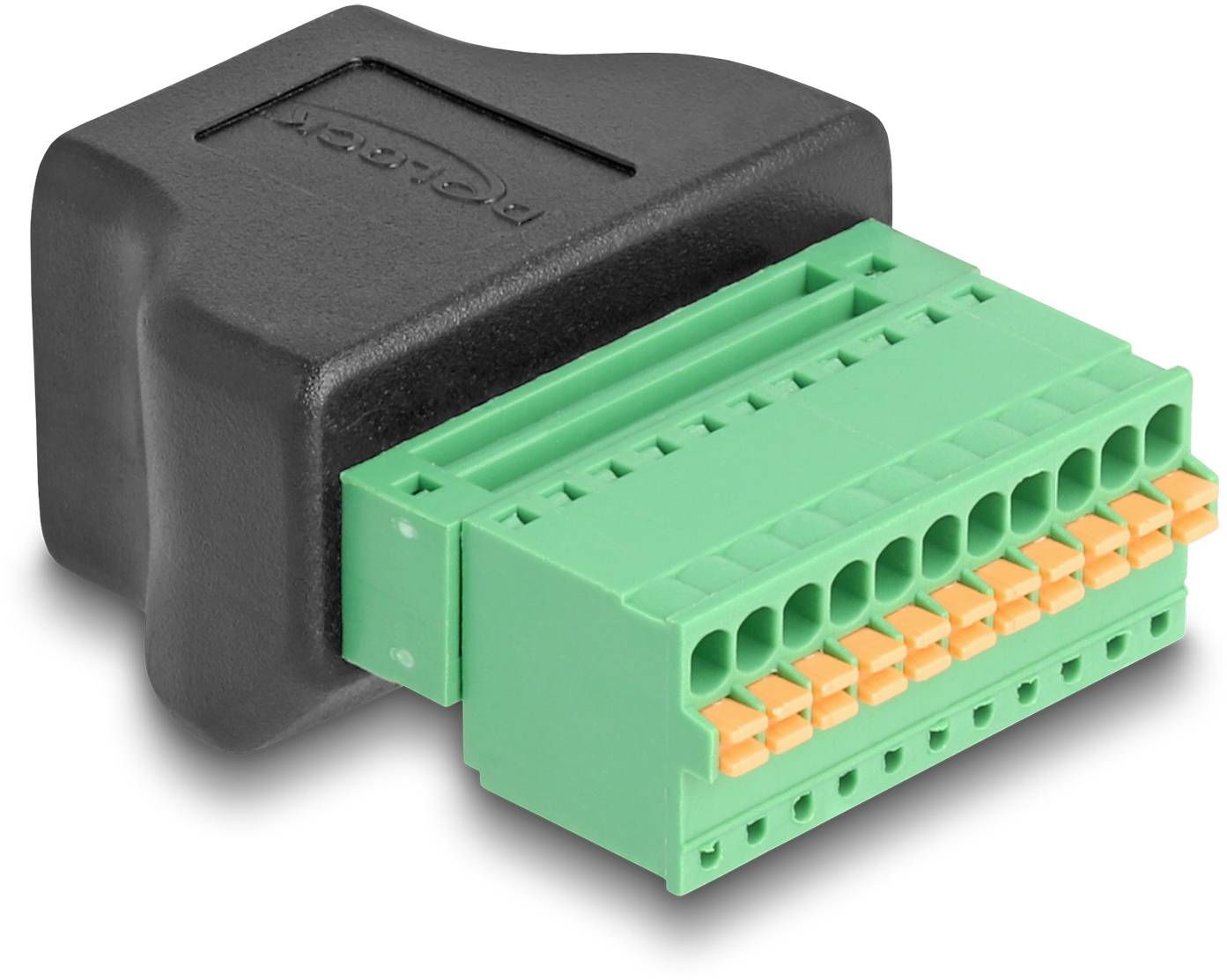 Delock RJ50 Netzwerk Adapter [1x RJ50-Buchse - 1x Buchse] Schwarz, Grün-2