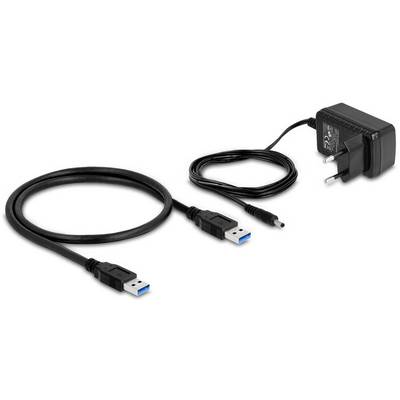 Delock 64182 USB-Hub 4+1 Port USB-A, DC-Buchse 3.5 mm USB 3.2 Gen2 10 GBit/s Grau 64182-3