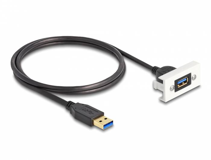 Delock Easy 45 - 1 m - USB A - USB A - USB 3.2 Gen 1 (3.1 Gen 1) - 5000 Mbit/s --2