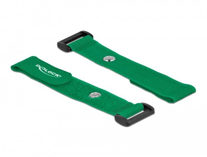 Delock Klettkabelbinder (L x B) 190 mm x 25 mm Grün 5 St.