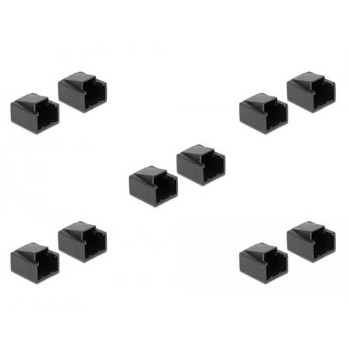 Delock 86470 Staubschutz für RJ45 Stecker 10 Stück 86470 Schwarz 1 St.