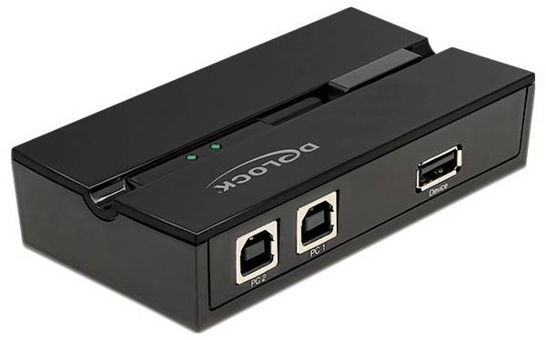 Delock 11491 USB 2.0-Umschalter Schwarz