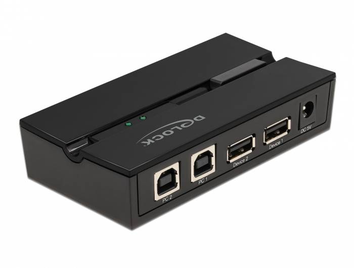 Delock 11492 USB 2.0-Umschalter Schwarz-1