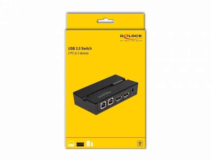 Delock 11492 USB 2.0-Umschalter Schwarz-4