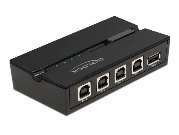 Delock 11493 USB 2.0-Umschalter Schwarz