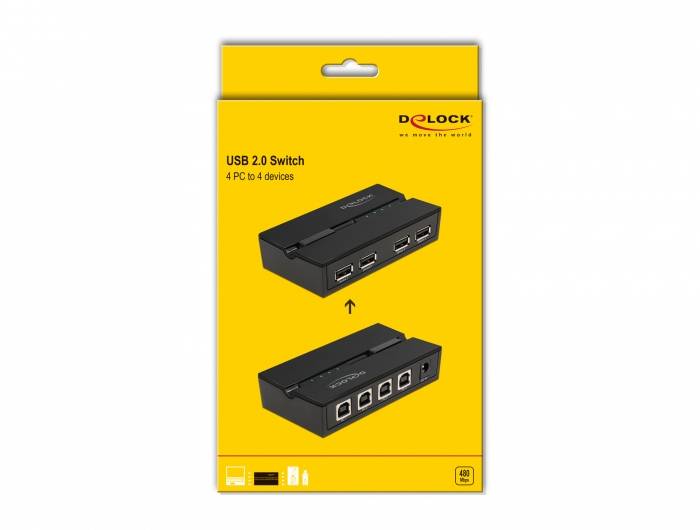 Delock 11494 USB 2.0-Umschalter Schwarz-5