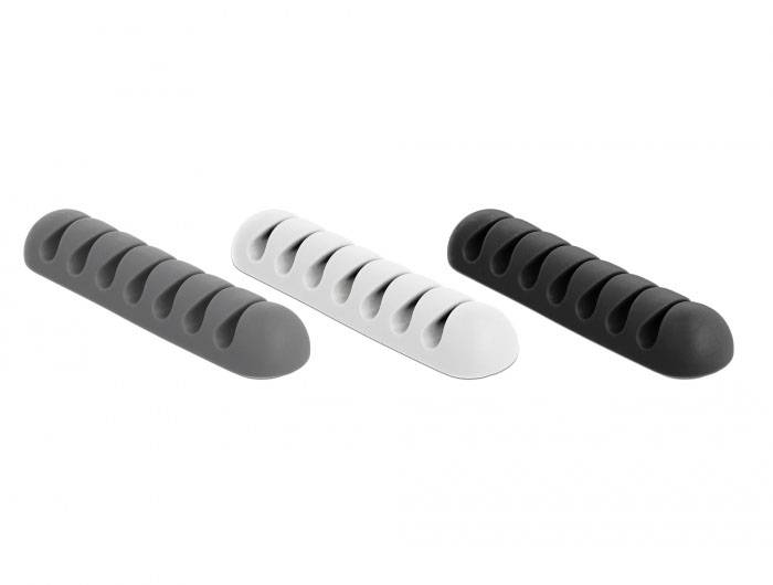 Delock Kabel-Halteclips Thermoplast Weiß, Grau, Schwarz (Ø x H) 4 mm x 13 mm 1 Set 18301-0