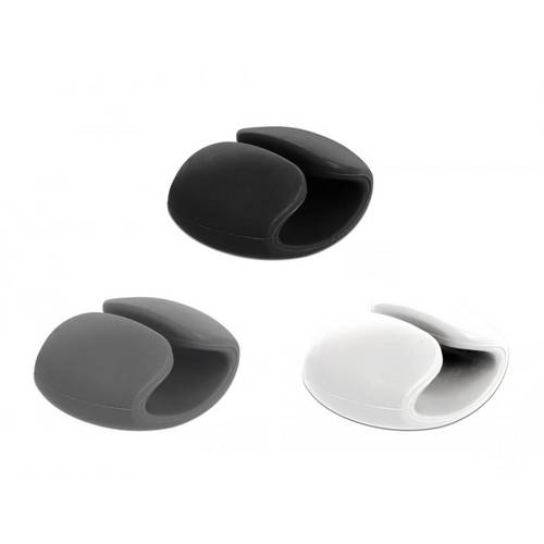 Thumbnail - Delock Kabel-Halteclips Thermoplast Schwarz, Grau (L x B x H) 21 x 30 x 13 mm 1 Set 18302